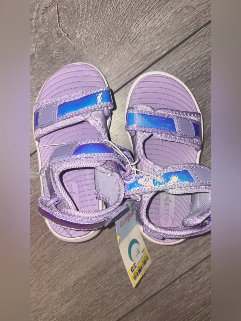 Cat & Jack Toddler Girls Size 8 Sandals Purple Michah Adventure NEW With Tags!